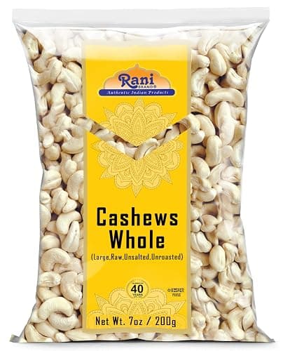 Rani Raw Cashews Whole (uncooked, unsalted) 7oz (200g) ~ All Natural, No Preservatives | Vegan | NON-GMO | Kosher | Gluten Friendly