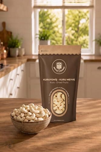 Raw Cashew Nuts - 2.2 lb (2.2 lb) - Unroasted Whole White Kernels - Vietnam Origin W240 Grade - Soft Texture - 100% - Snack - Heat