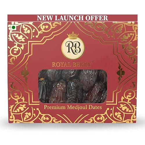 Royal Berry Medjool dates | Medjool Dates 500gm | Rich in fiber | Naturally sweet | Fresh & Healthy | Healthy daily snack | Perfect for snacking | Soft and Nutritious | Healthy snack