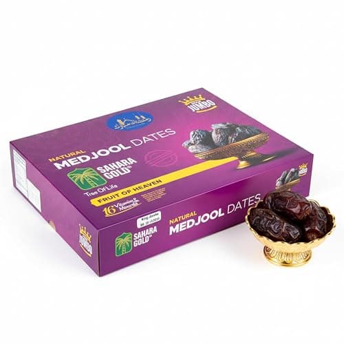 Sahara Gold Non Pitted Medjool Dates, 5kg, Gluten Free, Plump Dates Medjool