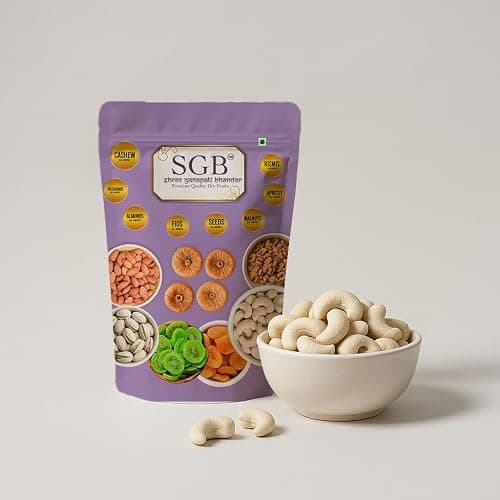 SGB Cashew W240 Pouch | Kaju | Dry Fruits and Nuts | Grocery Items | Healthy Snack | Rich in Nutrients | Ideal for Daily Nutrition | 1 kg