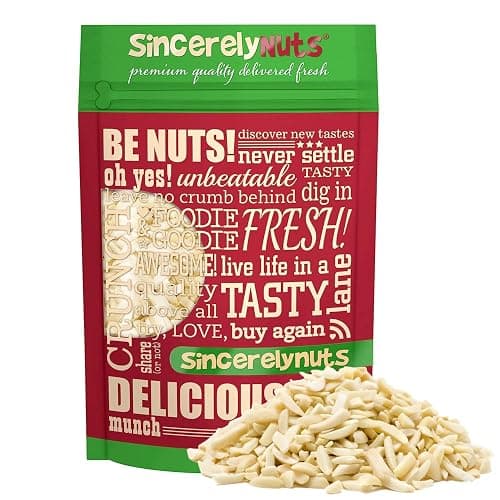 Sincerely Nuts – Raw Blanched Slivered Almonds | 2 Lb. Bag | Delicious Guilt Free Snack | Low Calorie, Vegan, Gluten Free | Gourmet Kosher Food | Source of Fiber, Protein, Vitamins and Minerals