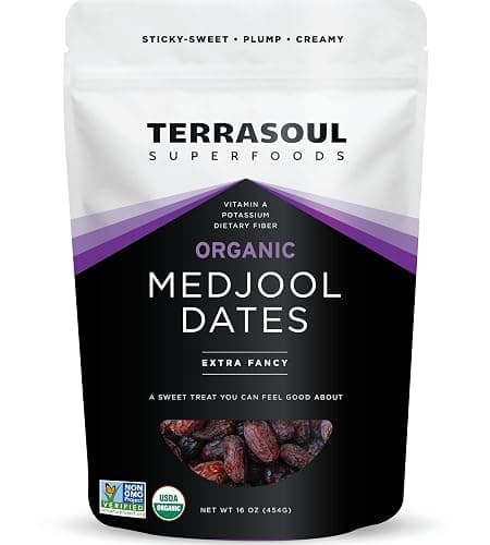 Terrasoul Superfoods Organic Medjool Dates, 16oz - Soft Chewy Texture | Sweet Caramel Flavor | Farm Fresh