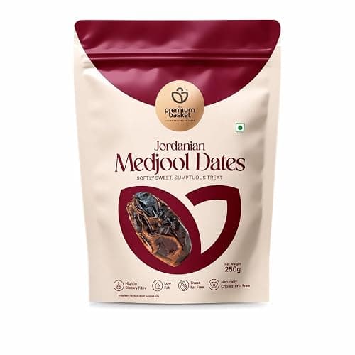 The Premium Basket Jordanian Medjool Dates | Large & Soft Khajoor | 250g