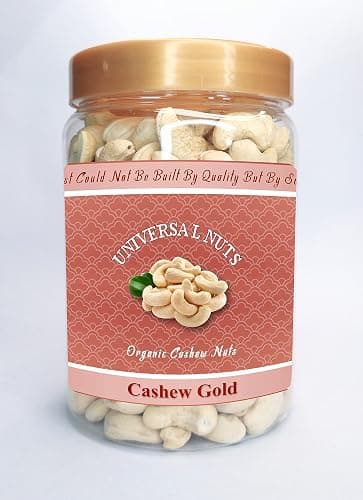 T.S. Universal Whole Cashew Gold W320 Grade Nuts, Raw & Not Roasted or Salted, 150g Pack of 1 / Crunchy, Nutritious, Big Size Kaju Badam/Natural Dry Fruits/Full of Antioxidants & Minerals