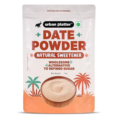Urban Platter Dried Date Powder, 1kg (Super-Fine Kharek Powder | Perfect Sweetener | Free-flowing | Date Sugar)