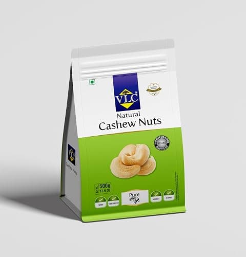 VLC Natural Unroasted Premium Large Size Cashews W240 Grade 500Gms