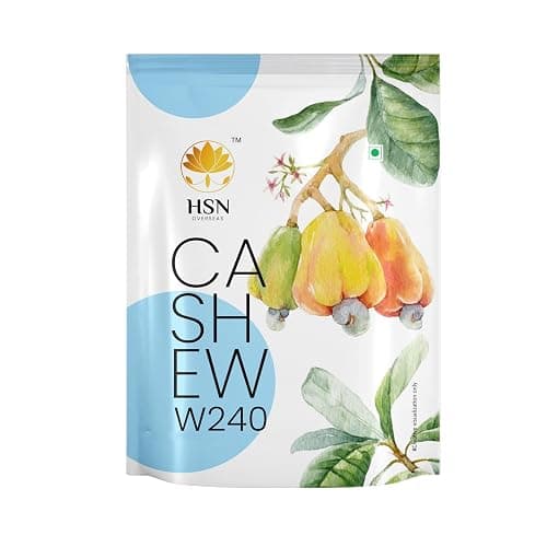 W240 Large Whole Cashews 250g, Premium Grade Kaju, Natural Crunchy Cashew Nuts for Snacking and Cooking