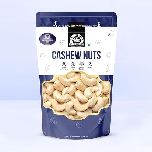 Wonderland Foods 500g Whole Raw Cashew (Kaju) W320-Grade Pouch