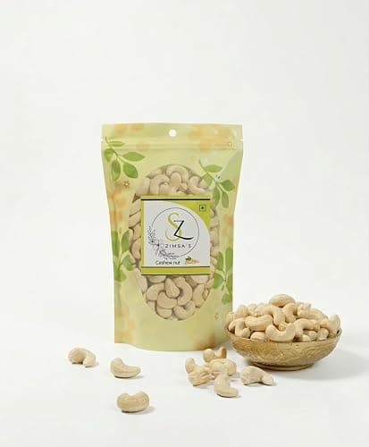 Zimsa’s Cashew Nuts W240 500g | Whole Cashews | Natural Crunchy Kaju | Healthy Dry Fruit Snack | Ideal for Cooking, Baking & Sweets