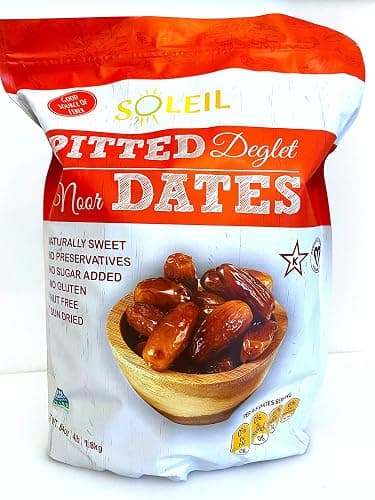 4lb Pitted Dates | 100% Algerian Deglet Noor dates| Certified NON-GMO, VEGAN, KOSHER, naturally sweet and Gluten-free, NO sugar added, NO sulfurs or preservatives, Nut-Free.