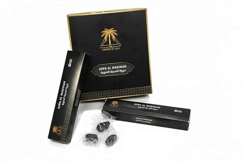 Ajwa Al Madina Dates – 12 Packs (7 Pieces Each) – Premium Saudi Dates from Madinah, Fresh Quality