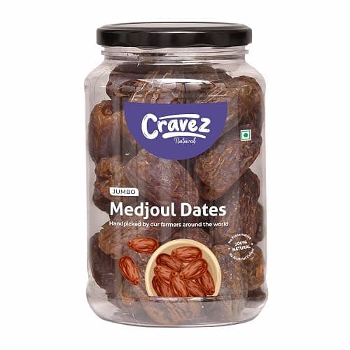 cravez Premium Medjool Dates (Medjoul) 400 Gram|Jumbo,Juicy,And Naturally Sweet|Healthy Snack & Energy Boost|High Fiber|Energy Boost With No Preservatives|King Of Dates|Diwali Gift Box,Fresh