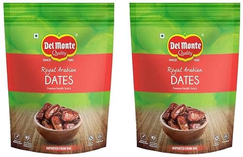 Del Monte Royal Arabian Fard Dates, 450 Grams | Healthy Snack | Rich in Potassium | High in Fiber | No Added Sugar | Dry Fruit
