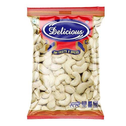 Delicious Cashew (W180) Premium | Crunchy Healthy Snacks Cashew Nuts | Kaju Nuts and Dry Fruits | Cashew 100gms