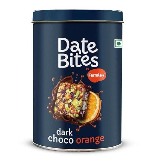 Farmley Classic Date Bites (200 g, Pack of 2) I Dates Barfi Made with Dates, Pista, Cashews, Almonds, Honey and Pure Ghee I Dry Fruits Nuts, Healthy Sweets, Gluten Free, No Added Sugar,