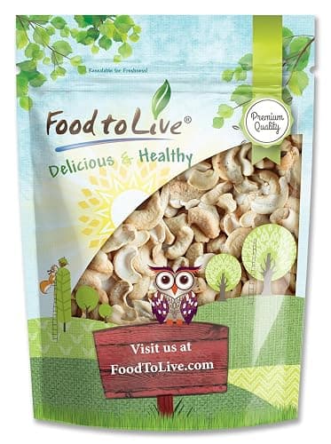 Food to Live Cashew Pieces, 8 Ounces – Kosher, Raw, Vegan, Paleo Friendly, Unsalted, Unroasted, Bulk, Rich in Selenium, Zinc, Magnesium, Proteins, and Antioxidants