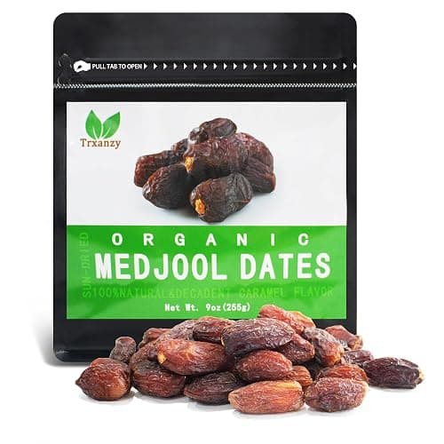 Jumbo Medjool Dates, Natural - With Pits, No Sugar Added, Gluten-Free, Vegan - Authentic Fresh Dates Perfect for Cooking, Snacking & Traditional Recipes