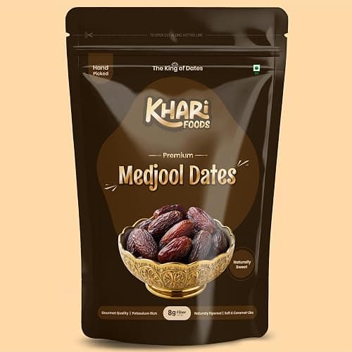 Khari Foods – Premium Black Afghan Seedless Dates– 400g Seedless Khajoor – High Fibre, No Added Sugar, No Preservatives, Easy to Consume – Soft Healthy Dates for Energy, Immunity Support and Everyday Wellness