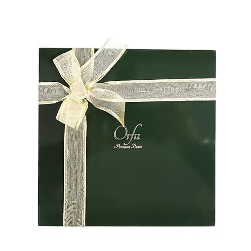 ORFA Premium Dates/Khajur Wooden Gift Pack – Green Box | 1kg Dates Gift | Elegant Festive Present | Medjool, Khadrawi & More | Ideal for Rakhi, Diwali, Return Gifts & Celebrations