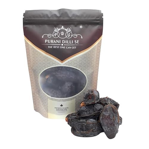 Purani Dilli Se Premium Medjool Black Dimond Super Jumbo Dates/Khajur AAAAA Class l World's Finest (400 gm)