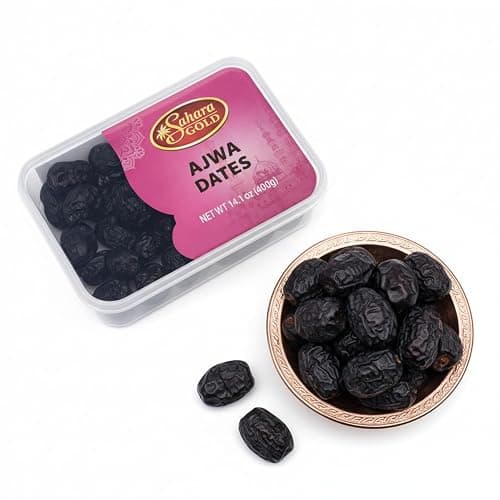 Sahara Gold Ajwa Dates, 400g, Non-GMO, Gluten Free, Fiber Rich Dried Dates